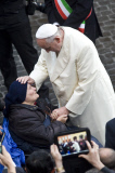 Pope Francis venerates Immaculate Conception statue