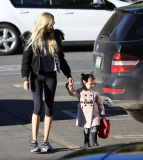 EXCLUSIVE - Kimberly Stewart goes to school rumpled and casual