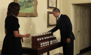 D.C.: President Obama And The First Lady Light Candles In Memory Of Newton CT Victims 