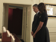 D.C.: President Obama And The First Lady Light Candles In Memory Of Newton CT Victims 