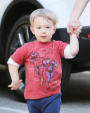 EXCLUSIVE January Jones and Xander visit the Hollywood Los Feliz Jewish Community Center