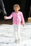 Olivier Martinez takes Nahla out to pick a Christmas Tree