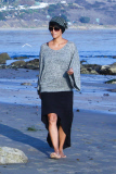 Halle Berry looks relaxed after a day at the beach