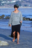 Halle Berry looks relaxed after a day at the beach