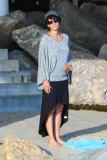 Halle Berry looks relaxed after a day at the beach