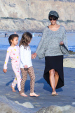 Halle Berry looks relaxed after a day at the beach