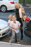 Gwen Stefani and her boys have a fashionable church arrival