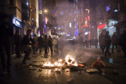 Violent protest in Istanbul