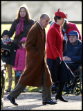 The Queen attends Church at Sandringham