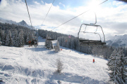 Der Wintersportort Meribel 