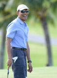 Obama Enjoys Golfs during his Hawaiian Vacation