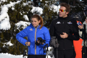 Exclusif: Clotilde Courau et Emmanuel-Philibert de Savoie skient a Gstaad. NC/NW