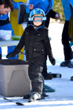Gwen Stefani and her baby bump watch their Boys hit the Slopes