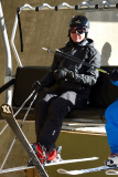 Gwen Stefani and her baby bump watch their Boys hit the Slopes