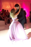 Kaley Cuoco and Ryan Sweeting share a kiss during their First Dance