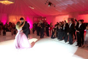Kaley Cuoco and Ryan Sweeting share a kiss during their First Dance
