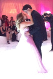 Kaley Cuoco and Ryan Sweeting share a kiss during their First Dance