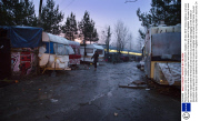 Romanian caravan site in Hogdalen near Stockholm, Sweden - 26 Dec 2013