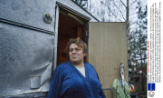 Romanian caravan site in Hogdalen near Stockholm, Sweden - 26 Dec 2013