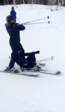 KIM AND KOURTNEY KARDASHIAN PERFORM TRICKS ON THE SLOPES