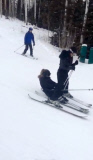 KIM AND KOURTNEY KARDASHIAN PERFORM TRICKS ON THE SLOPES