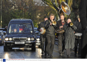 Ronnie Biggs funeral, Golders Green Crematorium, London, Britain - 03 Jan 2014