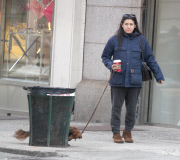 Newlywed Vanessa Carlton Walking Her Dog in Soho