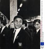 Portuguese Footballer Eusebio With Team Mates In London Last Night.