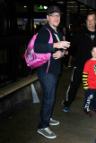 Matt Damon is all smiles at LAX despite broken collarbone