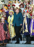 Merkel Holds Children's Carol Service For Epiphany 2014