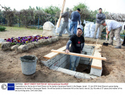 Preparations for the burial of Ariel Sharon at his family's Sycamore Ranch in the Negev, Israel - 12 Jan 2014