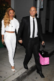 Mel B and Stephen Belafonte hold hands after dinner at Mr. Chow