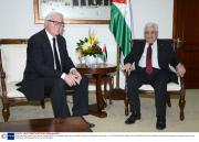 Mahmoud Abbas meets with German Foreign Minister Frank-Walter Steinmeier, Ramallah, West Bank, Palestinian Terrotories - 13 Jan 2014
