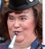 Susan Boyle launching the British Pipe Band Championship, Bathgate, West Lothian, Scotland, Britain - 15 Jan 2014