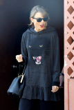 Taylor Swift wraps up her morning workout at a Dance Studio