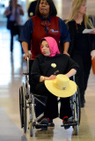 Liza Minnelli Rides A Wheelchair Through LAX