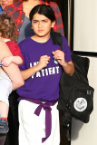*EXCLUSIVE* Blanket Jackson earns his purple belt uniform!