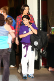 *EXCLUSIVE* Blanket Jackson earns his purple belt uniform!