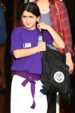 *EXCLUSIVE* Blanket Jackson earns his purple belt uniform!