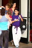 *EXCLUSIVE* Blanket Jackson earns his purple belt uniform!