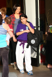 *EXCLUSIVE* Blanket Jackson earns his purple belt uniform!