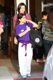 *EXCLUSIVE* Blanket Jackson earns his purple belt uniform!