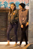 *EXCLUSIVE* Kristen Stewart and a friend enjoy a late night at a Japanese Tavern