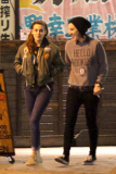 *EXCLUSIVE* Kristen Stewart and a friend enjoy a late night at a Japanese Tavern