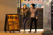 *EXCLUSIVE* Kristen Stewart and a friend enjoy a late night at a Japanese Tavern