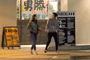 *EXCLUSIVE* Kristen Stewart and a friend enjoy a late night at a Japanese Tavern