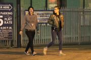 *EXCLUSIVE* Kristen Stewart and a friend enjoy a late night at a Japanese Tavern