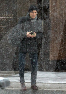 Paul Wesley Steps Out On A Snowy Morning 