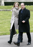 President Hollande And Valerie Trierweiler Leave The Prefecture - Tulle