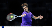 Roger Federer In Action - Roger Federer V David Ferrer - Apt Tennis World Tour Finals At The 02.